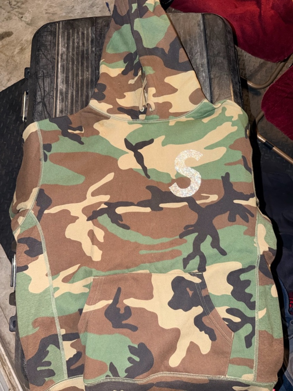 Supreme Camo Hooded Sweatshirt in Green Brown Tan